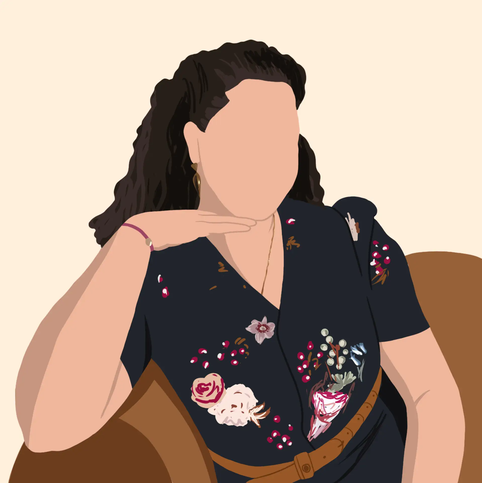 Illustration avatar de Mélanie Laurès, sexothérapeute spécialisée en sexualité maternelle et accompagnement des mamans